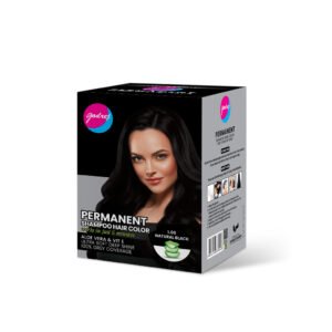 Pack of 8 Godrej Permanent Hair Color Shampoo Sachet – Natural Black