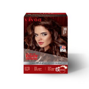 Vivon Dark Brown Keratin Hair Color Shampoo