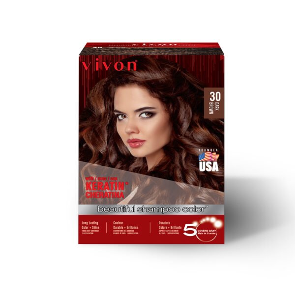 Vivon Dark Brown Color Shampoo Vivon Dark Brown Keratin Hair Color Shampoo