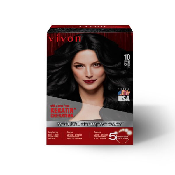 Vivon Natural Black Color Shampoo Vivon Natural Black Keratin Hair Color Shampoo